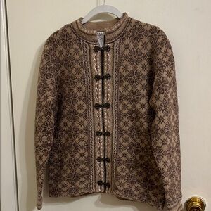 Rosanna Tan and Brown Wool Cardigan